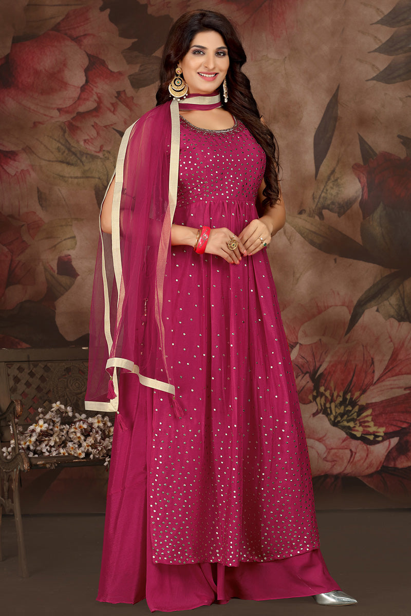 Rani Color Chinon Fabric Stunning Palazzo Suit