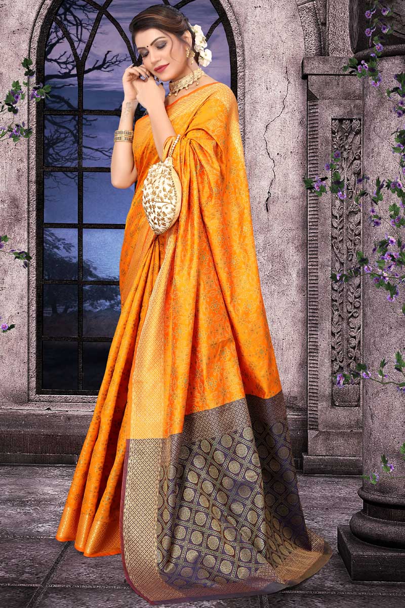 Entrancing Patola Silk Fabric Mustard Color Saree In Festival Wear