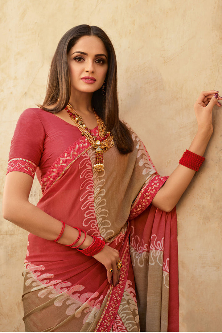 Asmita Sood Multi Color Enthralling Saree In Georgette Fabric
