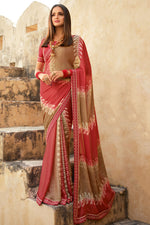Load image into Gallery viewer, Asmita Sood Multi Color Enthralling Saree In Georgette Fabric
