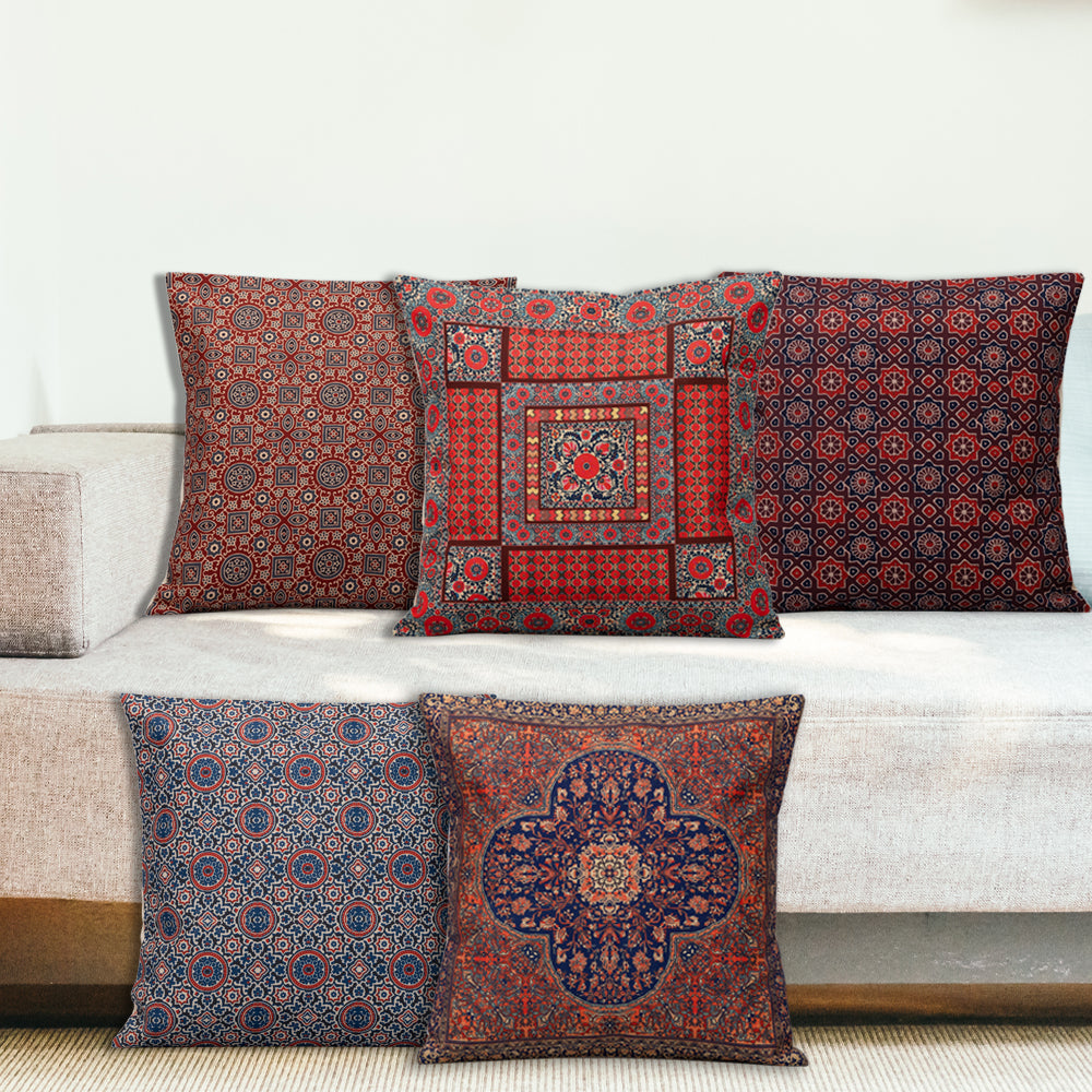 Fixed Cushion Cover Set Of 5 16"X16"