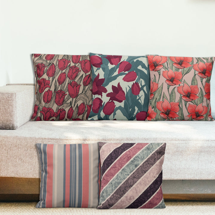 Flow Cushion Cover Set Of 5 16"X16"
