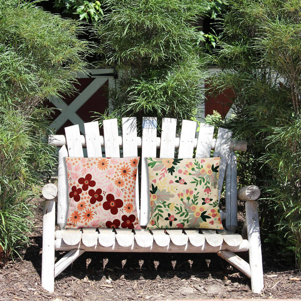 Floret Cushion Cover Set Of 2 16"X16"