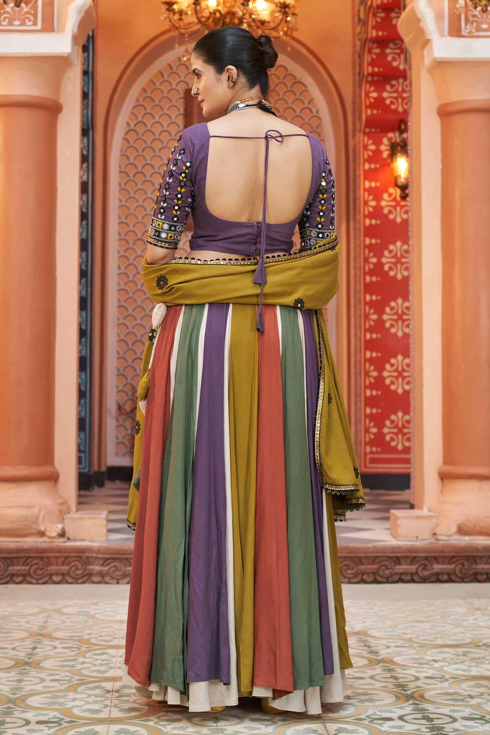 Festive Style Trendy Rayon Fabric Multi Color Readymade Lehenga Choli