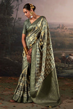 Load image into Gallery viewer, Multi Color Glorious Banarsi Saree With Weaving Work
