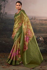 Load image into Gallery viewer, Delicate Yellow Color Weaving Work Banarsi Saree

