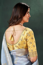 Load image into Gallery viewer, Komal Vora Glamorous Sky Blue Color Weaving Designs Silk Saree
