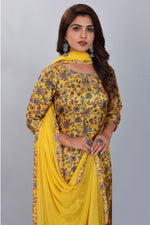 Load image into Gallery viewer, Marvellous Digital Printed Work On Muslin Fabric Readymade Salwar Suit In Yellow Color
