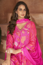 Load image into Gallery viewer, Fabulous Hand Work Muslin Fabric Peach Color Readymade Salwar Suit
