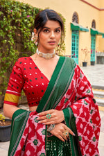 Load image into Gallery viewer, Function Wear Green Color Aristocratic Art Silk Fabric Lehenga Suit
