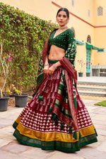 Load image into Gallery viewer, Imperial Maroon Color Art Silk Fabric Lehenga Suit In Function Wear
