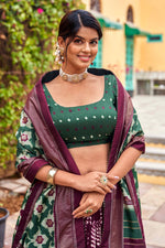 Load image into Gallery viewer, Appealing Function Wear Art Silk Fabric Lehenga Suit In Wine Color
