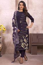 Load image into Gallery viewer, Blazing Purple Color Festive Wear Readymade Art Silk Salwar Suit
