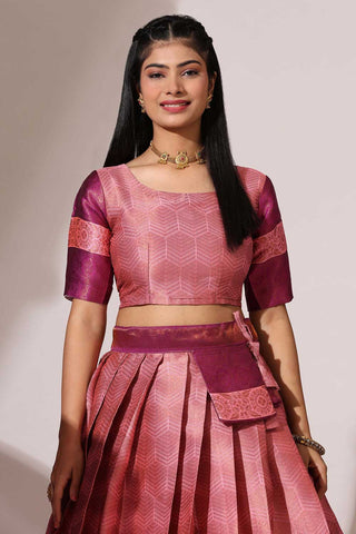 Art Silk Function Wear Ravishing Lehenga In Pink Color