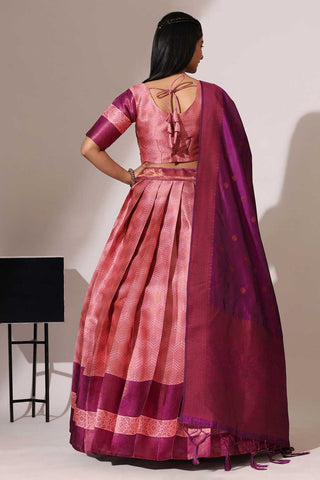 Art Silk Function Wear Ravishing Lehenga In Pink Color