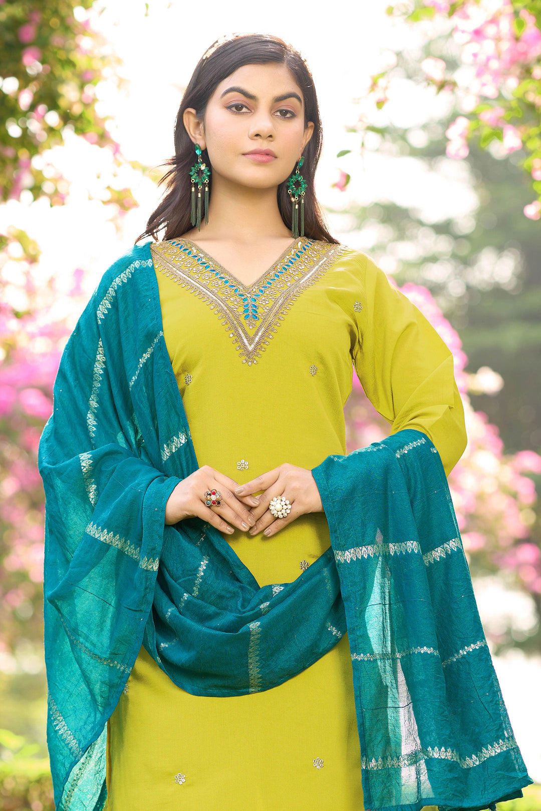 Yellow Color Exquisite Readymade Salwar Suit In Art Silk Fabric