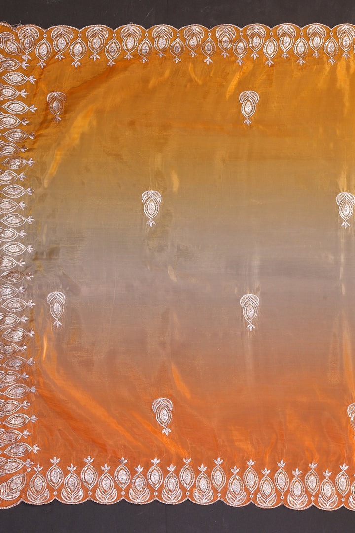 Fabulous Embroidered Work Multi Color Crush Silk Saree | Buy Online India