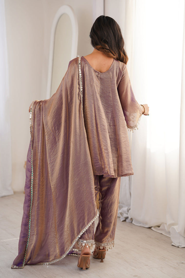 Purple Color Art Silk Fabric Beautiful Readymade Salwar Suit | Buy Online India
