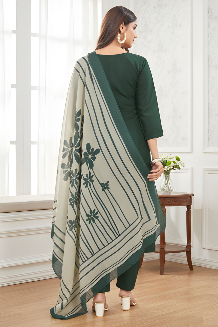 Green Color Art Silk Fabric Coveted Readymade Salwar Suit | Buy Online India