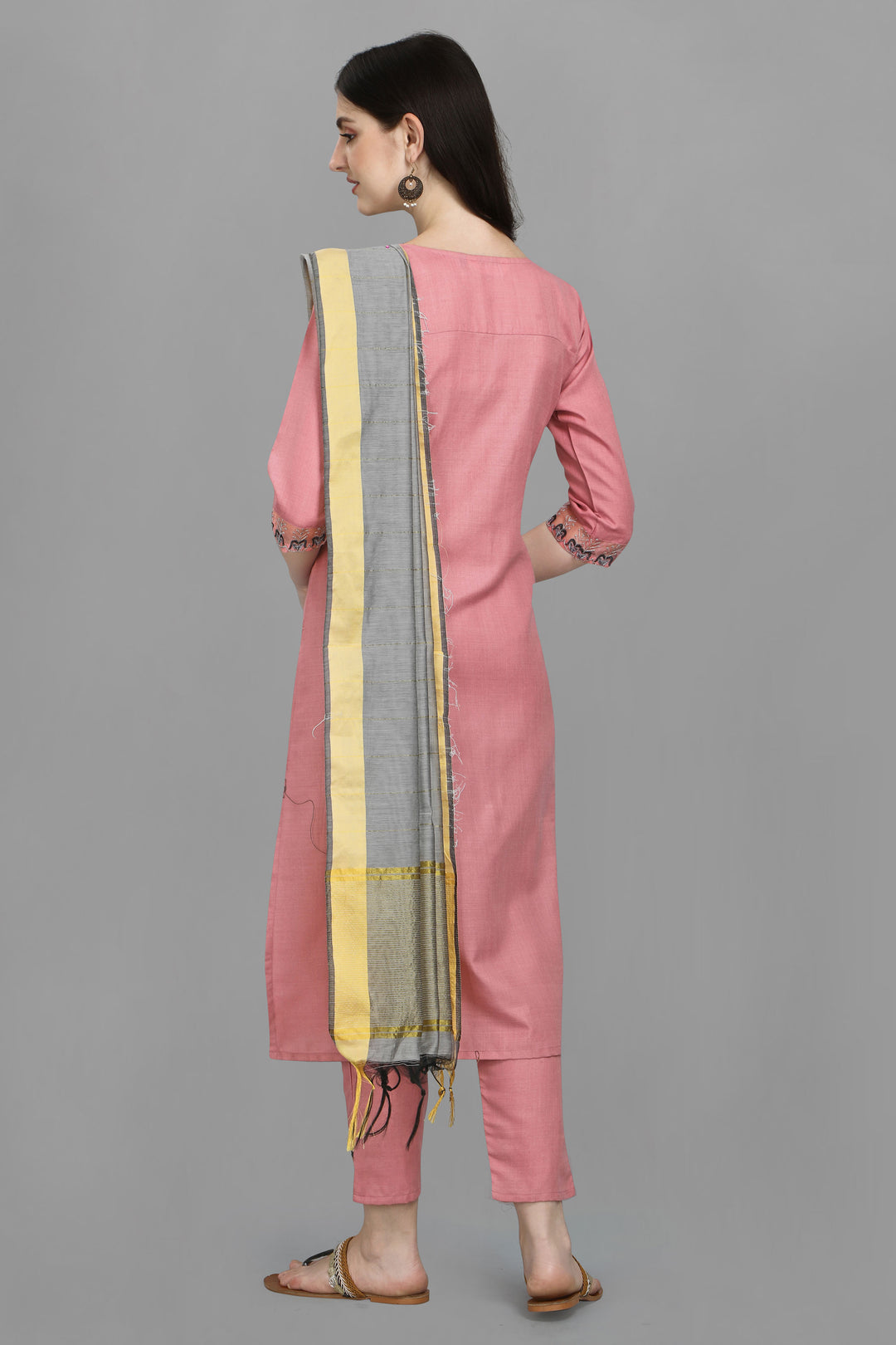 Incredible Cotton Fabric Pink Color Readymade Salwar Suit | Buy Online India