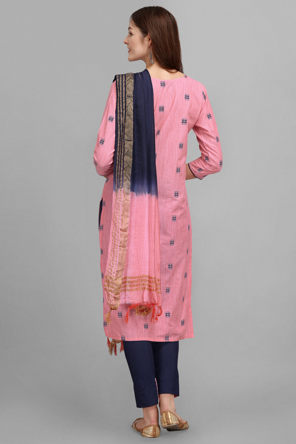 Engaging Pink Color Cotton Fabric Readymade Salwar Suit | Buy Online India