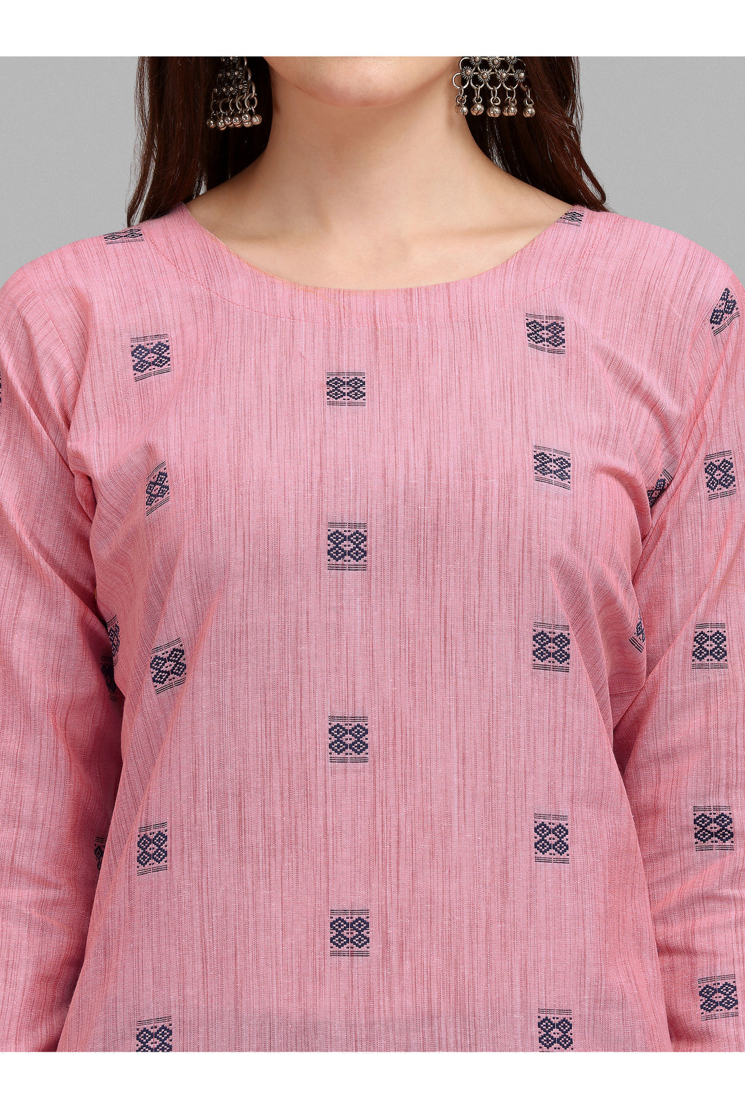 Engaging Pink Color Cotton Fabric Readymade Salwar Suit | Buy Online India