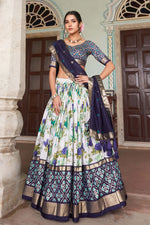 Load image into Gallery viewer, Amazing Floral and Patola Printed Work Multi Color Art Silk Fabric Readymade Lehenga
