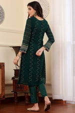 Load image into Gallery viewer, Dark Green Color Georgette Fabric Function Wear Tempting Salwar Suit
