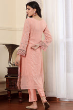 Load image into Gallery viewer, Peach Color Georgette Fabric Alluring Function Wear Salwar Suit
