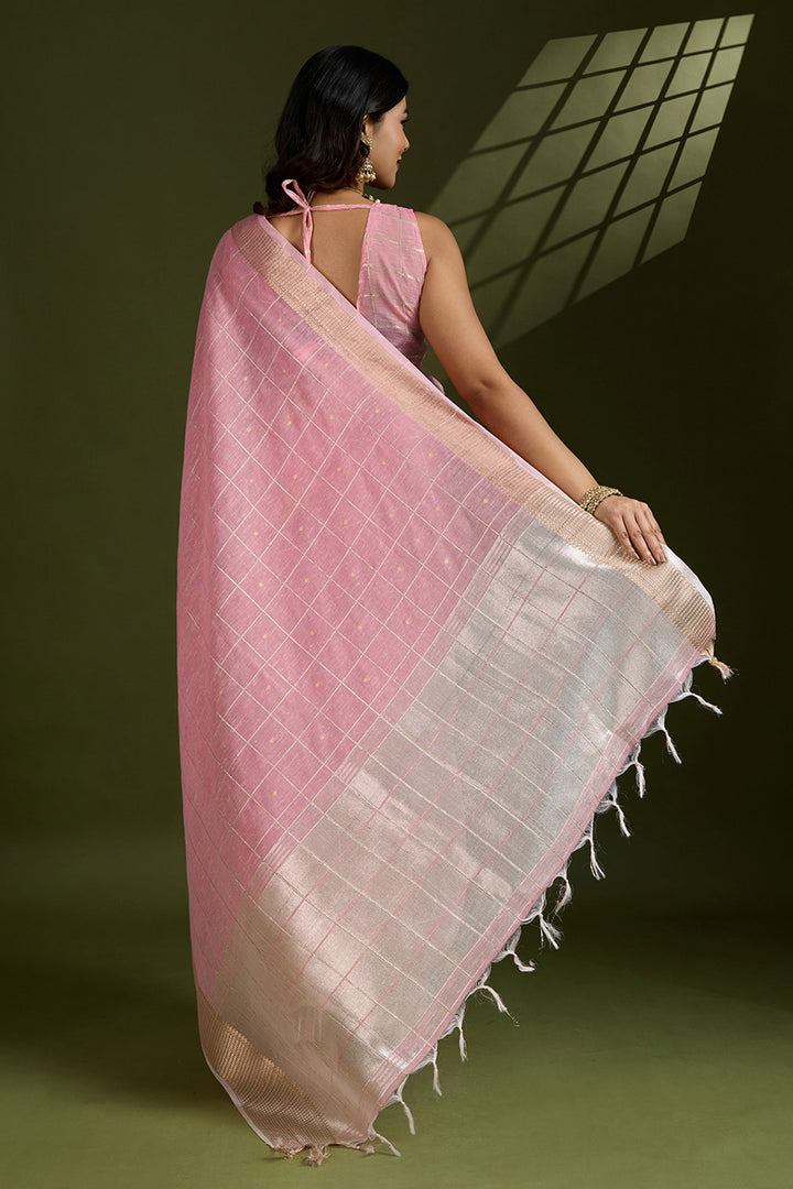 Blazing Pink Color Weaving Work Art Silk Saree | Buy Online India