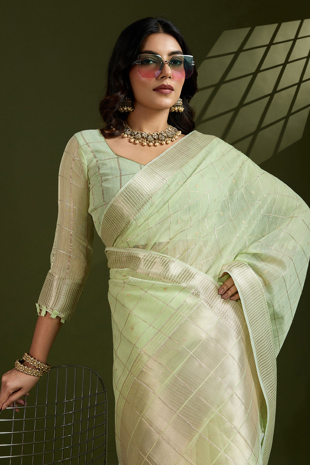 Green Color Exquisite Weaving Work Art Silk Saree | Buy Online India