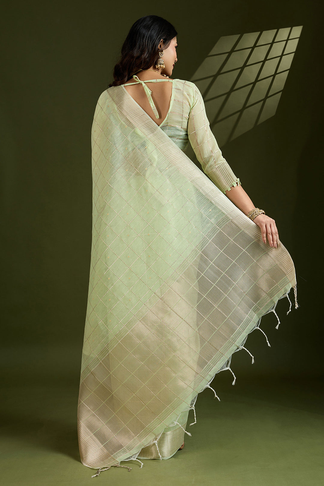 Green Color Exquisite Weaving Work Art Silk Saree | Buy Online India