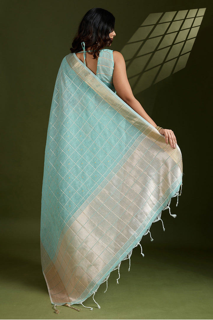 Alluring Sea Green Color Weaving Work Art Silk Saree | Buy Online India