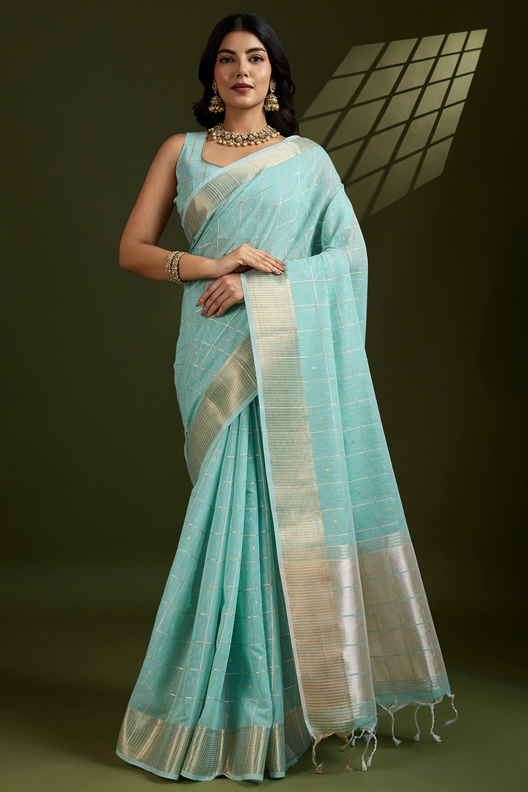 Alluring Sea Green Color Weaving Work Art Silk Saree | Buy Online India