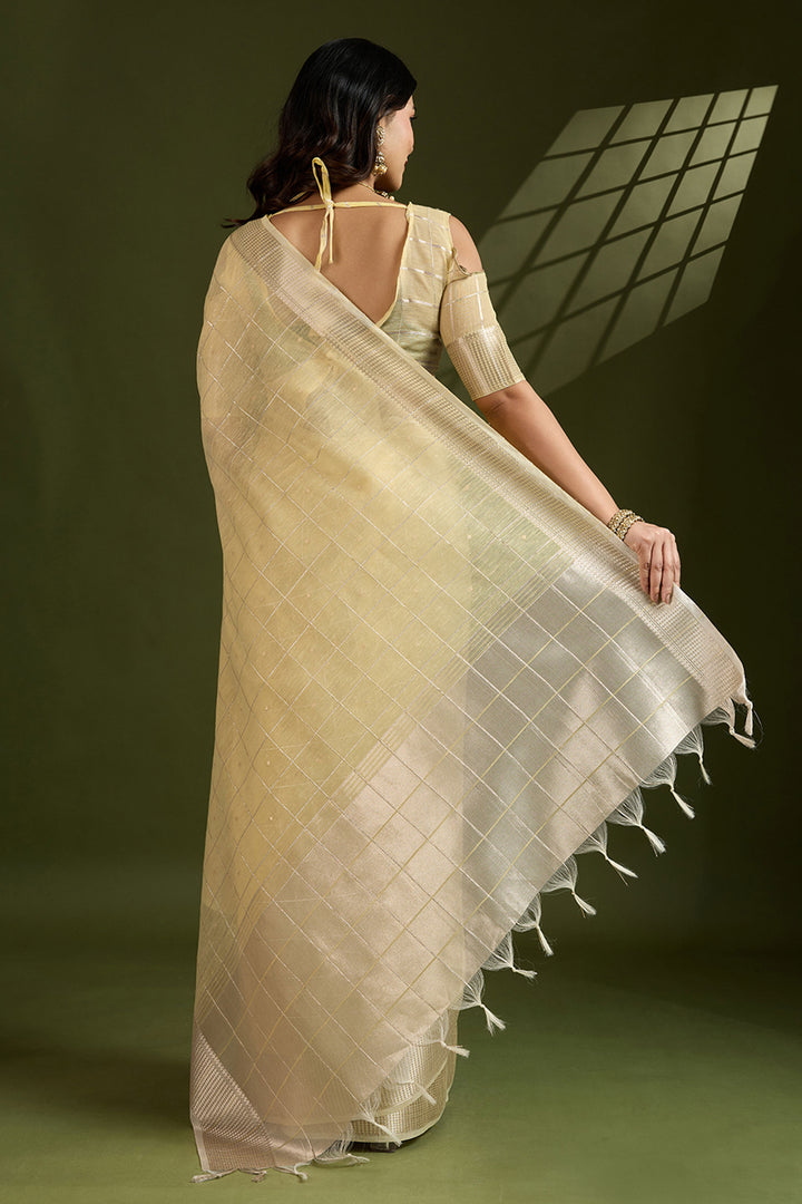 Yellow Color Weaving Work Graceful Art Silk Saree | Buy Online India