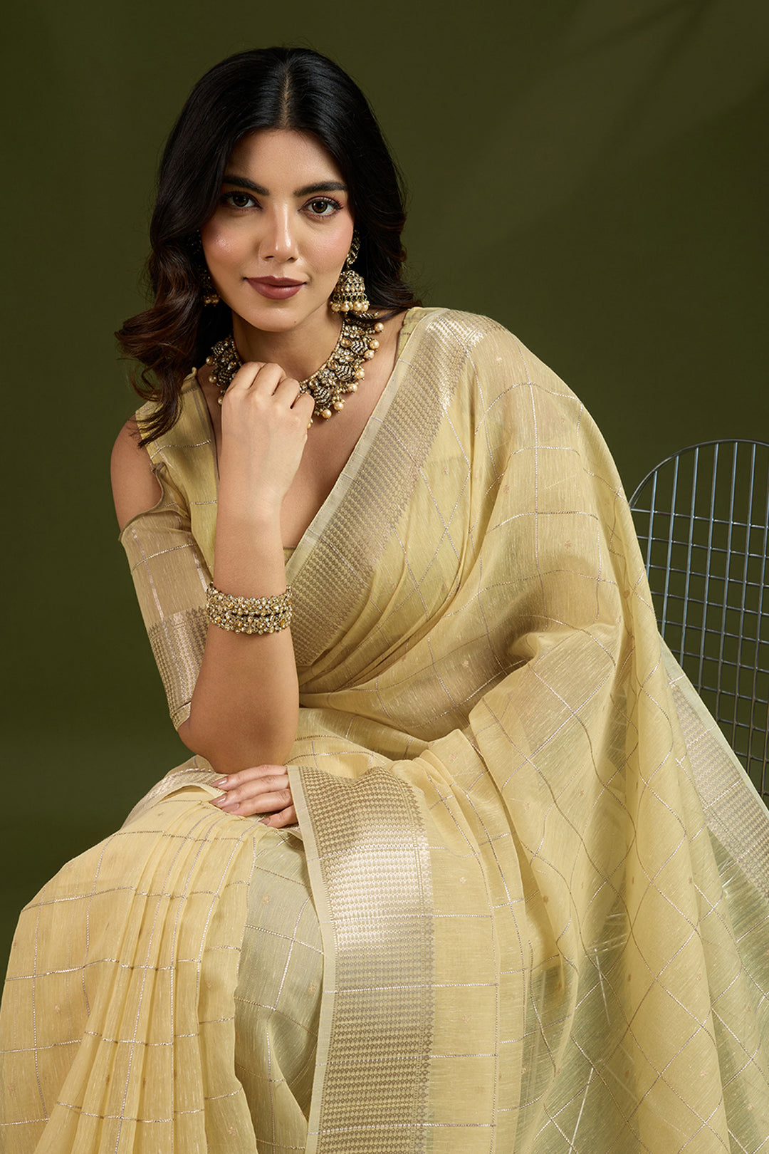 Yellow Color Weaving Work Graceful Art Silk Saree | Buy Online India