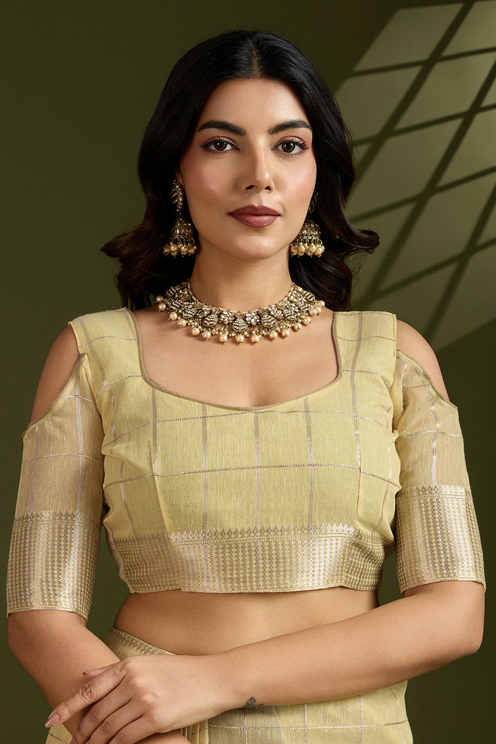 Yellow Color Weaving Work Graceful Art Silk Saree | Buy Online India