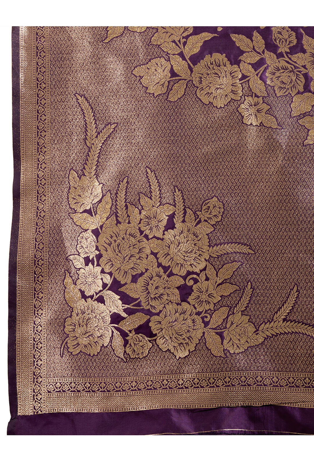 Banarasi Silk Fabric Weaving Work On Wine Color Amazing Saree | Buy Online India