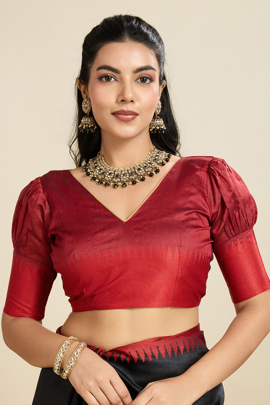 Festive Wear Soothing Art Silk Saree In Black Color | Buy Online India