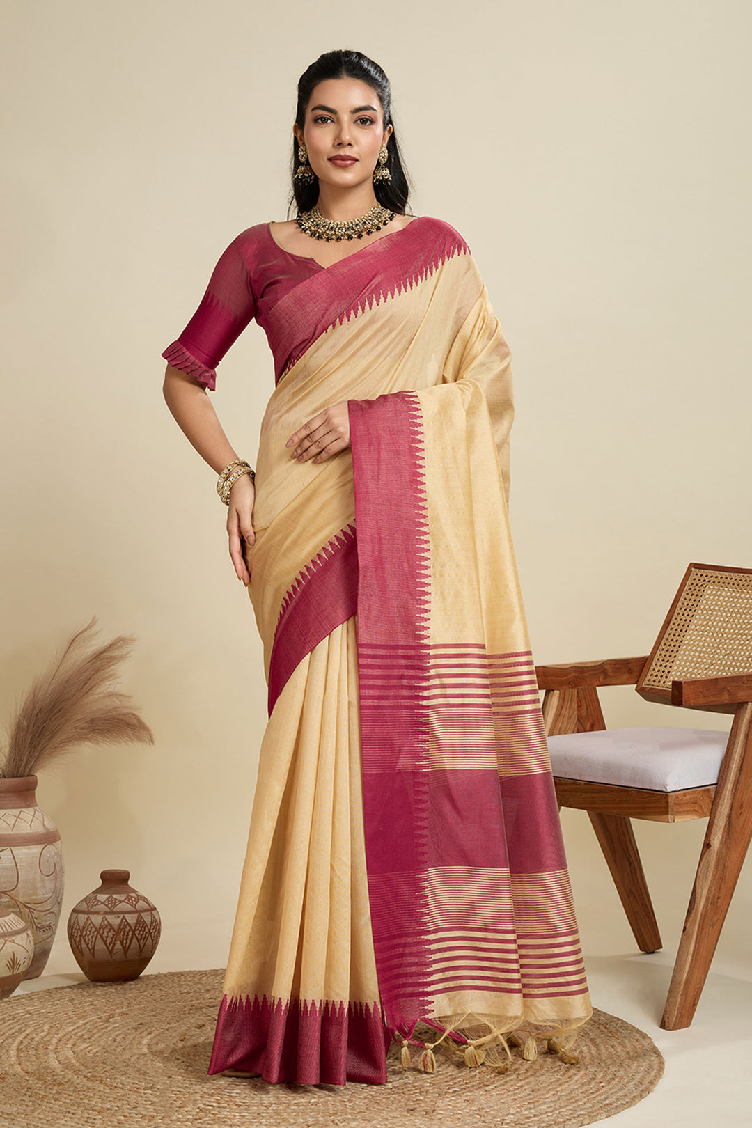 Chikoo Color Glorious Art Silk Festive Wear Saree | Buy Online India