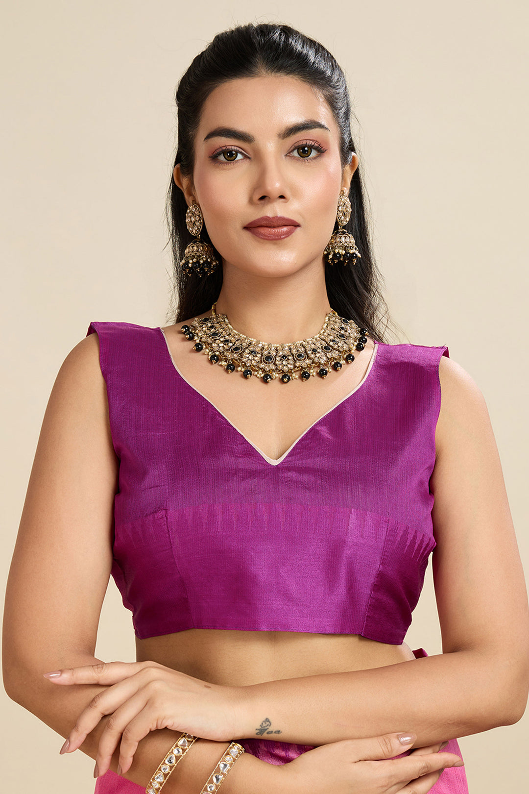 Festive Wear Attractive Art Silk Saree In Pink Color | Buy Online India