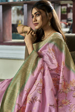 Load image into Gallery viewer, Pink Color Fascinating Handloom Silk Printed Saree
