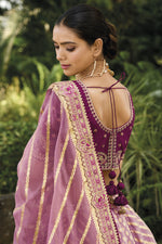 Load image into Gallery viewer, Lavender Color Banarasi Silk Fabric Engaging Lehenga With Jacquard Work
