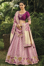 Load image into Gallery viewer, Lavender Color Banarasi Silk Fabric Engaging Lehenga With Jacquard Work
