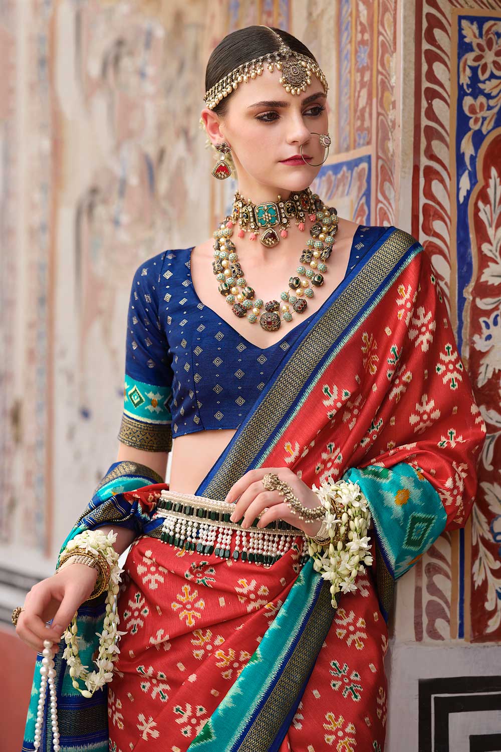 Soothing Art Silk Printed Saree In Red Color | Buy Online India