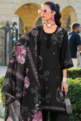 Cotton Fabric Black Color Attractive Readymade Salwar Suit