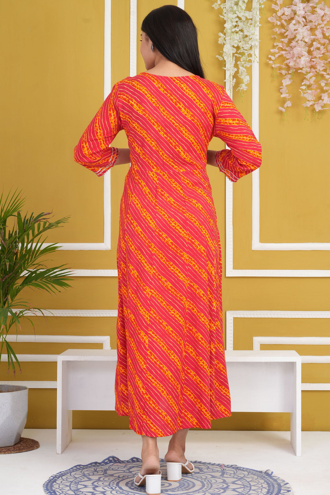 Cotton Rayon Pink Color Gorgeous Readymade Kurti