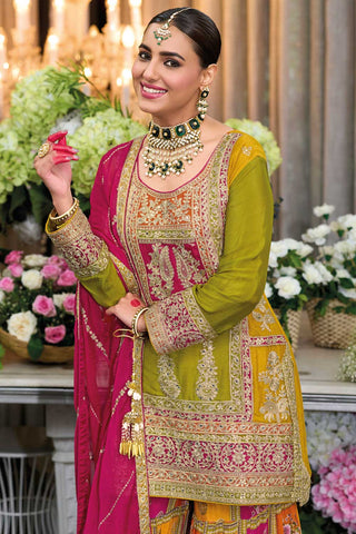 Glamorous Multi Color Chinon Fabric Readymade Sharara Suit