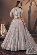 Load image into Gallery viewer, Fabulous Net Fabric Pink Color Sequins Work Readymade Bridal Lehenga
