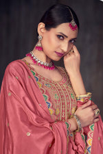 Load image into Gallery viewer, Pink Color Chinon Fabric Designer Function Look Sharara Top Lehenga
